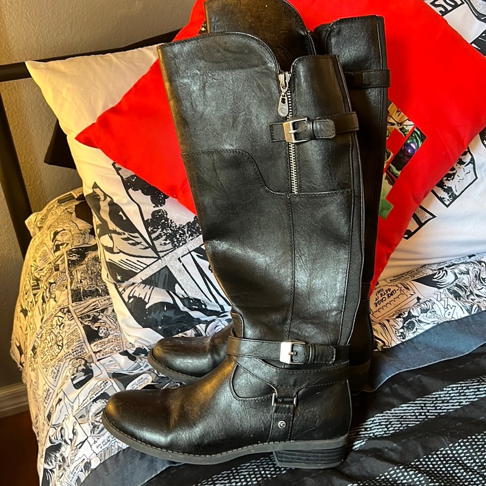 G by guess black riding boots